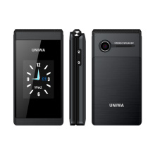 UNIWA X28 Old Man Flip Phone GSM Big Button Cellphone Dual SIM 2G Feature Folding Senior Mobile Phone